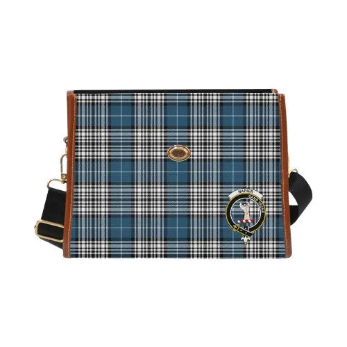 Scottish Napier Clan Crest Tartan Waterproof Canvas Bag Tartan Plaid 1