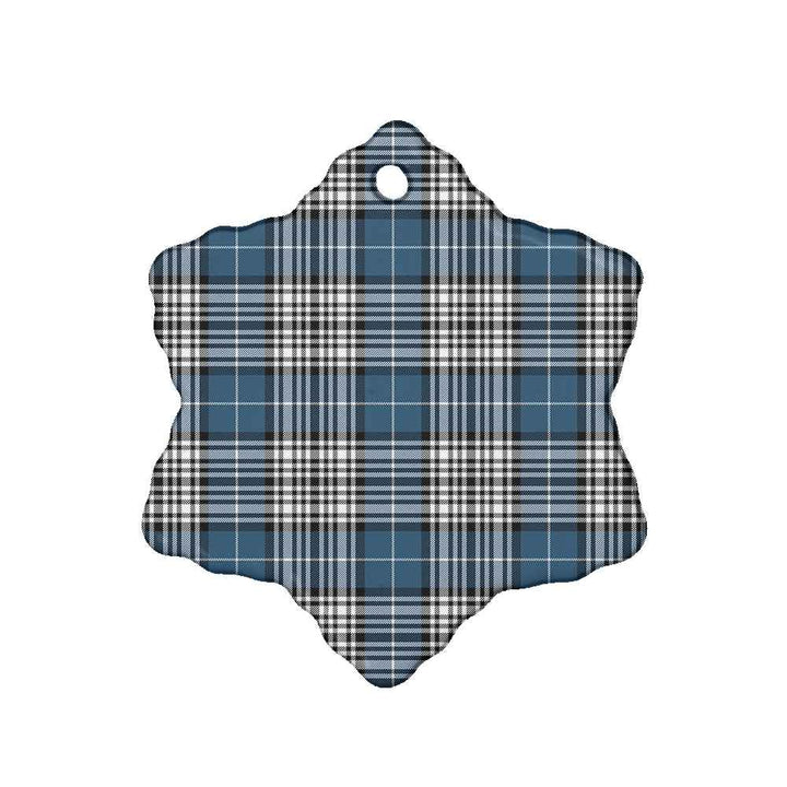 Scottish Napier Modern Clan Tartan Ceramic Ornament Snow Flake Shape Tartan Plaid