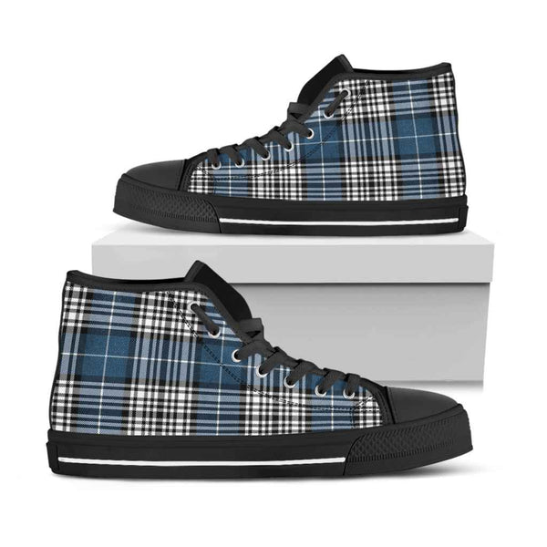 Scottish Napier Modern Clan Tartan High Top Shoes Black Sole Tartan Plaid