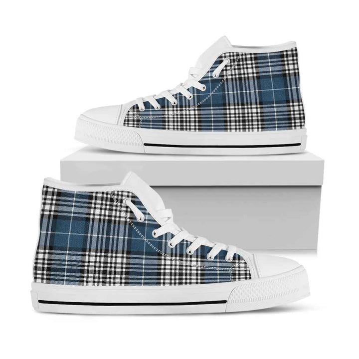 Scottish Napier Modern Clan Tartan High Top Shoes White Sole Tartan Plaid
