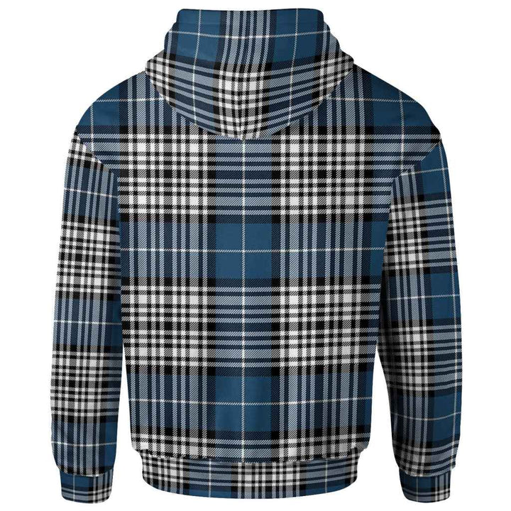 Scottish Napier Modern Clan Tartan Hoodie Back Side Tartan Plaid