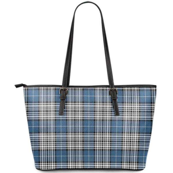Scottish Napier Modern Clan Tartan Leather Tote Tartan Plaid