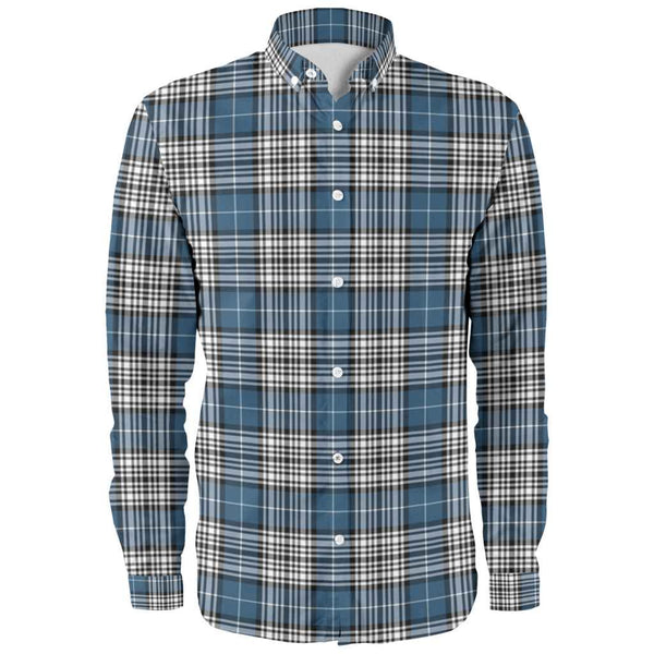 Scottish Napier Modern Clan Tartan Long Sleeve Shirt Front Side Tartan Plaid