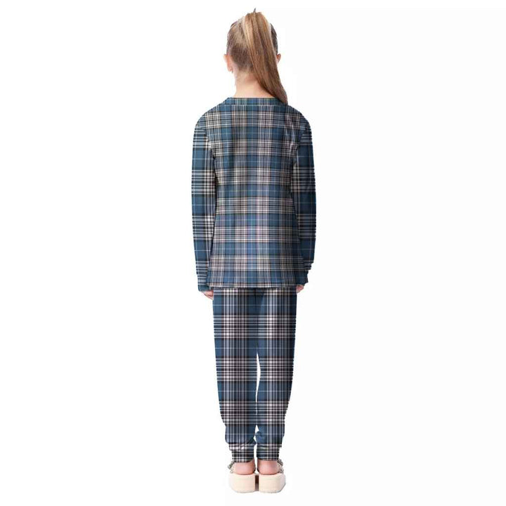 Scottish Napier Modern Clan Tartan Pajama Set Kid Back Side Tartan Plaid