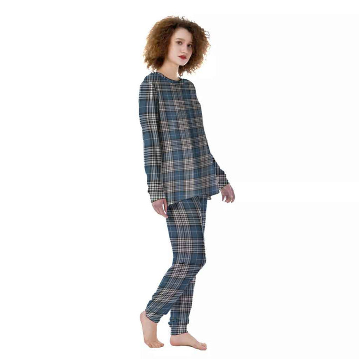 Scottish Napier Modern Clan Tartan Pajama Set Women Front Side Tartan Plaid