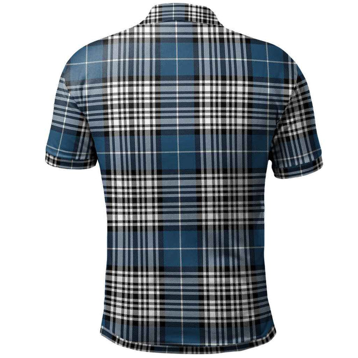 Scottish Napier Modern Clan Tartan Polo Shirt Back Side Tartan Plaid