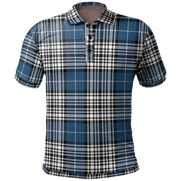 Scottish Napier Modern Clan Tartan Polo Shirt Front Side Tartan Plaid