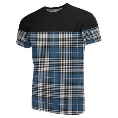 Scottish Napier Modern Clan Tartan T-Shirt Horizontal Style Front Side Tartan Plaid