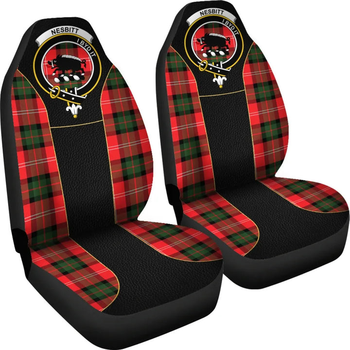 Scottish Nesbitt Clan Crest Tartan Car Seat Covers - Special Style 3