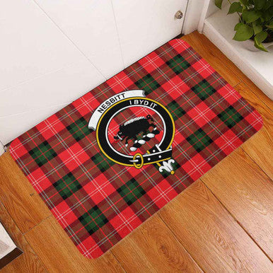 Scottish Nesbitt Clan Crest Tartan Door Mat Tartan Plaid 3