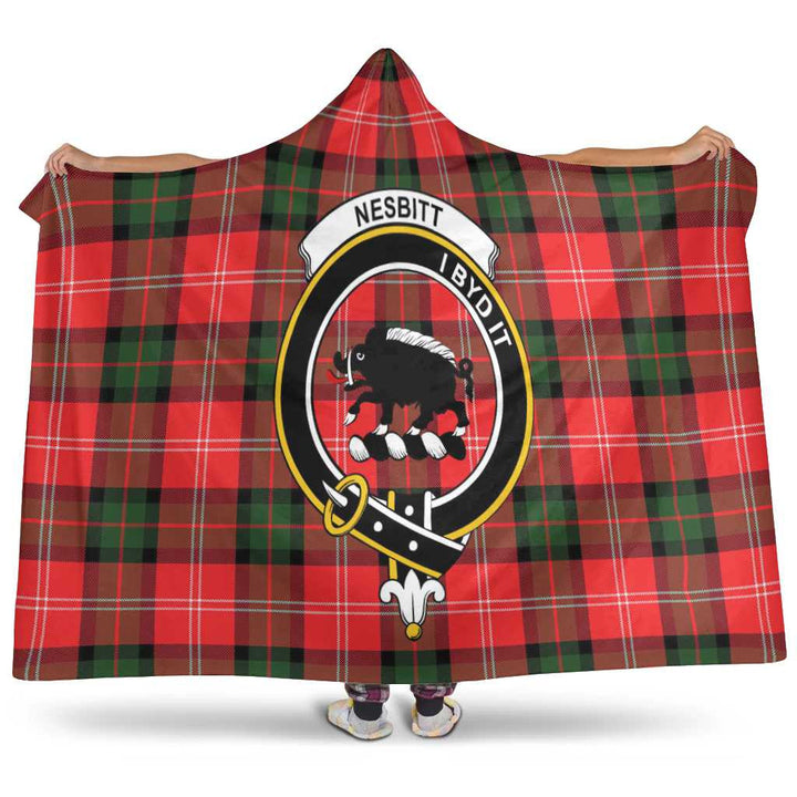 Scottish Nesbitt Clan Crest Tartan Hooded Blanket Tartan Plaid 1