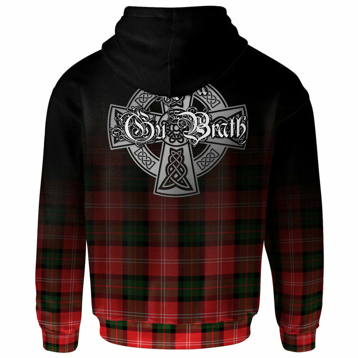 Scottish Nesbitt Clan Crest Tartan Hoodie - Alba Gu Brath Family Crest Celtic Inspired Back Side Tartan Plaid