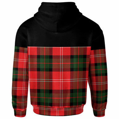 Scottish Nesbitt Clan Crest Tartan Hoodie - Horizontal Style Back Side Tartan Plaid