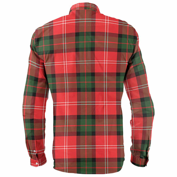 Scottish Nesbitt Clan Crest Tartan Long Sleeve Shirt Back Side Tartan Plaid