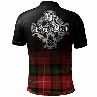 Scottish Nesbitt Clan Crest Tartan Polo Shirt - Alba Gu Brath Family Crest Celtic Inspired Back Side Tartan Plaid