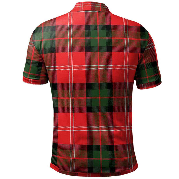 Scottish Nesbitt Clan Crest Tartan Polo Shirt Back Side Tartan Plaid