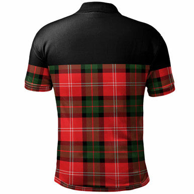 Scottish Nesbitt Clan Crest Tartan Polo Shirt - Horizontal Style Back Side Tartan Plaid