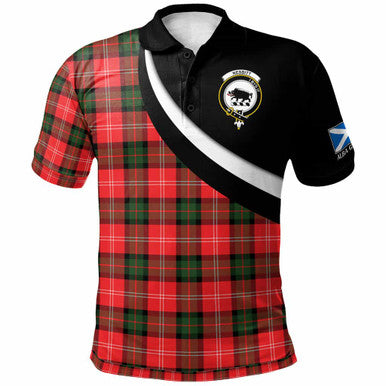 Scottish Nesbitt Clan Crest Tartan Polo Shirt - Scotland Forever Style Front Side Tartan Plaid