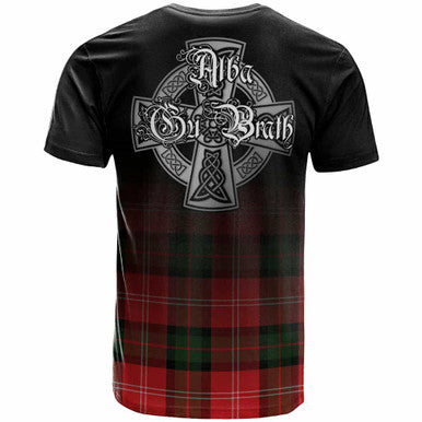 Scottish Nesbitt Clan Crest Tartan T-Shirt - Alba Gu Brath Family Crest Celtic Inspired Back Side Tartan Plaid