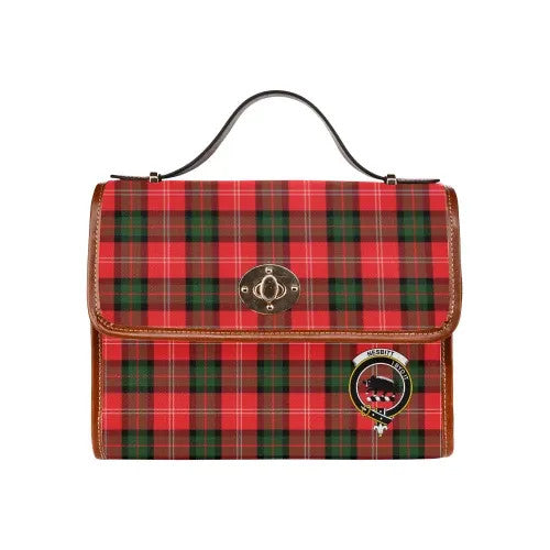 Scottish Nesbitt Clan Crest Tartan Waterproof Canvas Bag Tartan Plaid 1