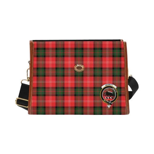 Scottish Nesbitt Clan Crest Tartan Waterproof Canvas Bag Tartan Plaid 2