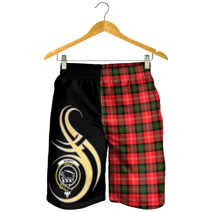 Scottish Nesbitt Modern Clan Crest Tartan Believe in Me Men's Shorts
