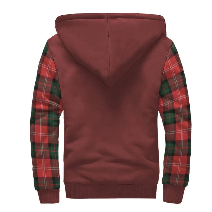 Scottish Nesbitt Modern Clan Crest Tartan Plaid Sleeve Sherpa Hoodie