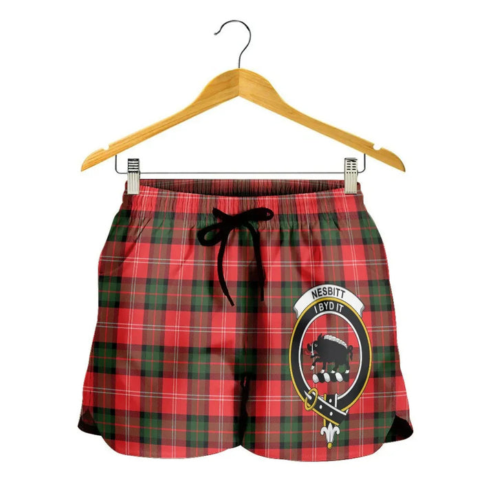 Scottish Nesbitt Modern Clan Crest Tartan Women Shorts