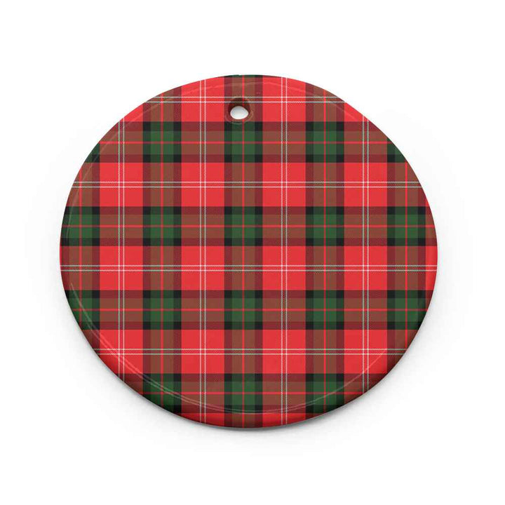 Scottish Nesbitt Modern Clan Tartan Ceramic Ornament Circle Shape Tartan Plaid