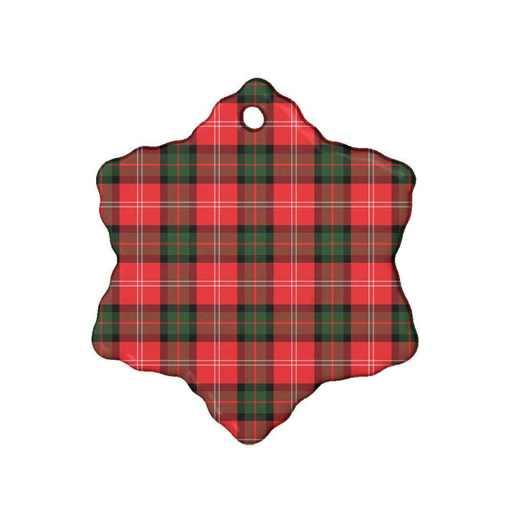 Scottish Nesbitt Modern Clan Tartan Ceramic Ornament Snow Flake Shape Tartan Plaid