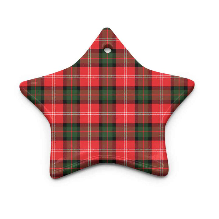 Scottish Nesbitt Modern Clan Tartan Ceramic Ornament Star Shape Tartan Plaid