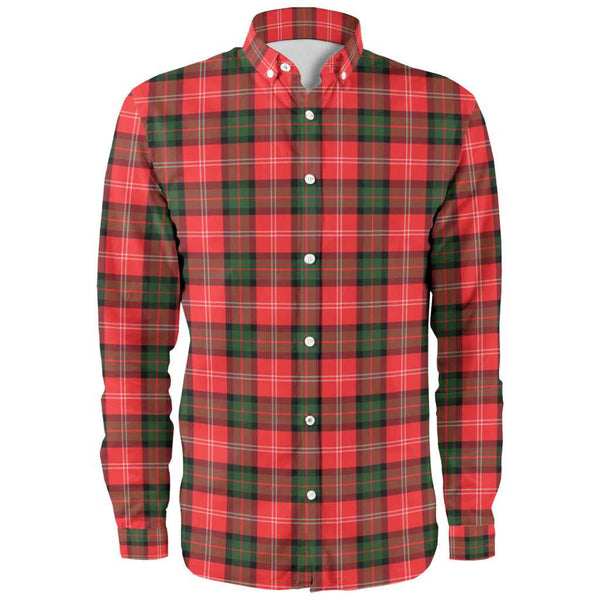 Scottish Nesbitt Modern Clan Tartan Long Sleeve Shirt Front Side Tartan Plaid