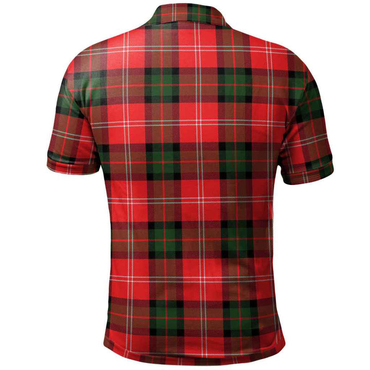 Scottish Nesbitt Modern Clan Tartan Polo Shirt Back Side Tartan Plaid