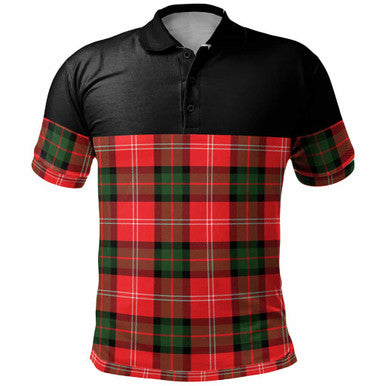 Scottish Nesbitt Modern Clan Tartan Polo Shirt - Horizontal Style Front Side Tartan Plaid