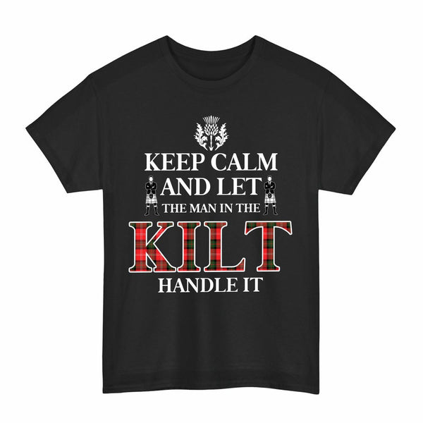 Scottish Nesbitt Modern Clan Tartan T-Shirt - Keep Calm Tartan Plaid Black Color