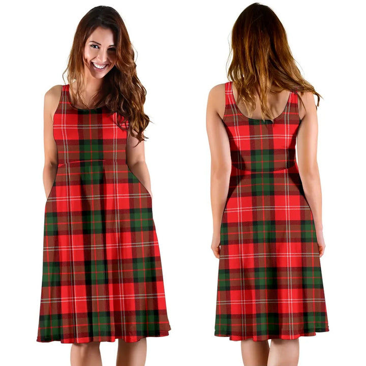 Scottish Nesbitt Modern Clan Tartan Women Midi Dress