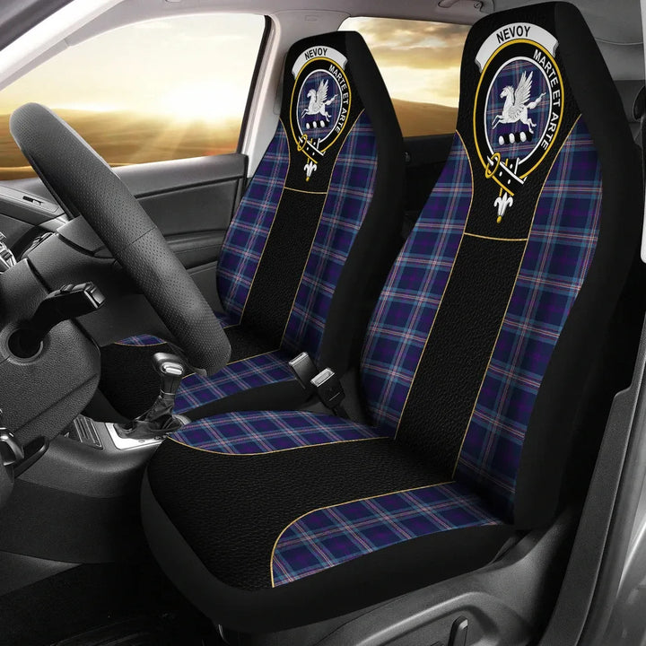 Scottish Nevoy Clan Crest Tartan Car Seat Covers - Special Style 1