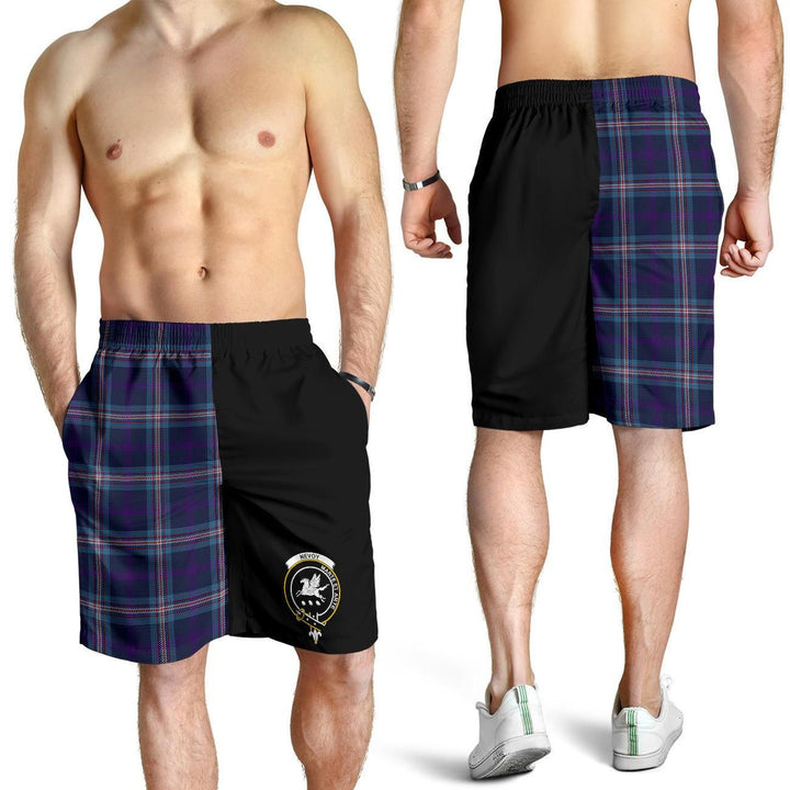 Scottish Nevoy Clan Crest Tartan Half of Me Men's Shorts