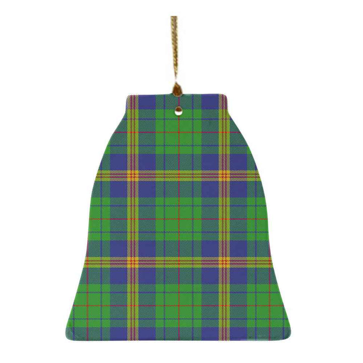 Scottish New Mexico Clan Tartan Ceramic Ornament Bell Shape Tartan Plaid