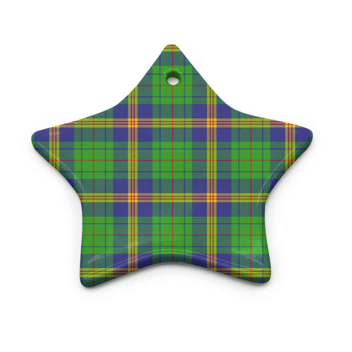 Scottish New Mexico Clan Tartan Ceramic Ornament Star Shape Tartan Plaid