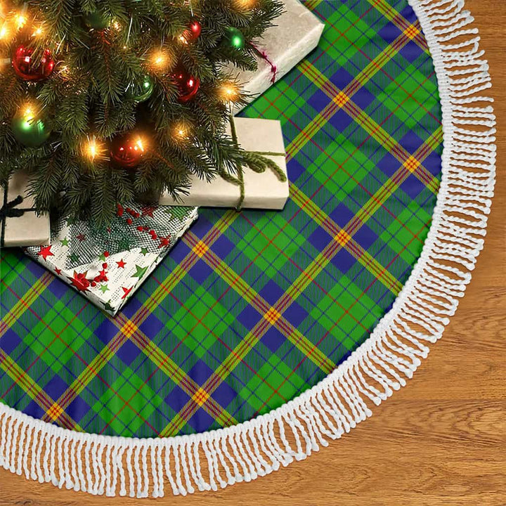 Scottish New Mexico Clan Tartan Christmas Tree Skirt Tassels 2 Tartan Plaid