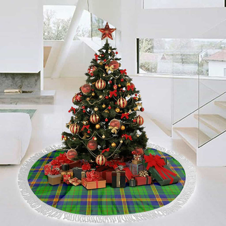 Scottish New Mexico Clan Tartan Christmas Tree Skirt Tassels 3 Tartan Plaid