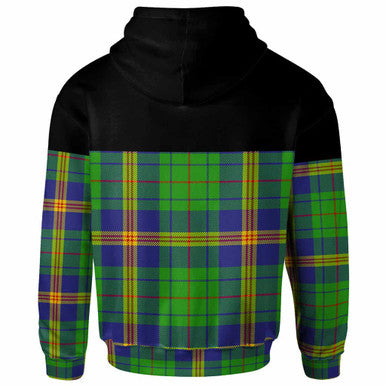Scottish New Mexico Clan Tartan Hoodie - Horizontal Style Back Side Tartan Plaid