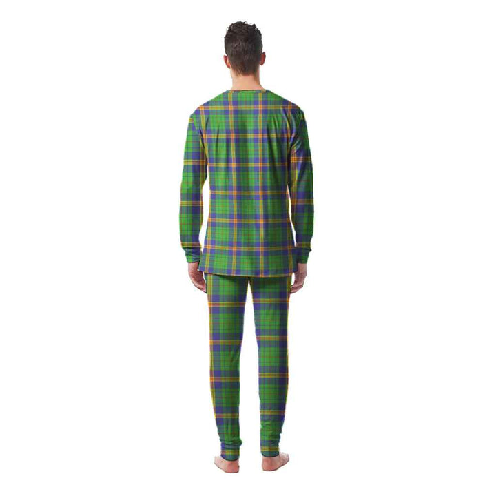 Scottish New Mexico Clan Tartan Pajama Set Men Back Side Tartan Plaid