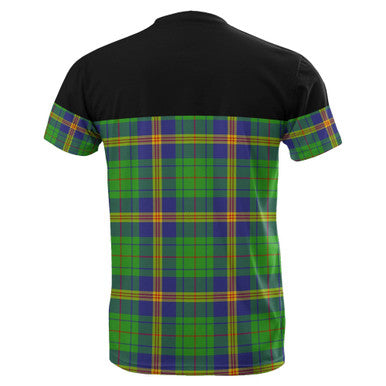 Scottish New Mexico Clan Tartan T-Shirt Horizontal Style Back Side Tartan Plaid