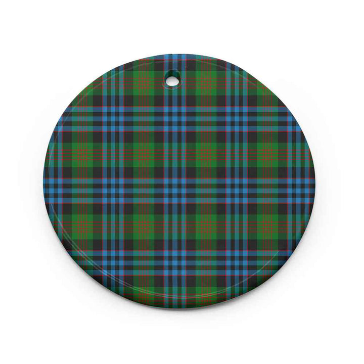 Scottish Newlands of Lauriston Clan Tartan Ceramic Ornament Circle Shape Tartan Plaid