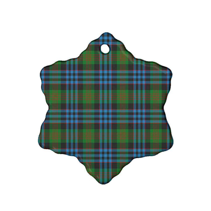 Scottish Newlands of Lauriston Clan Tartan Ceramic Ornament Snow Flake Shape Tartan Plaid