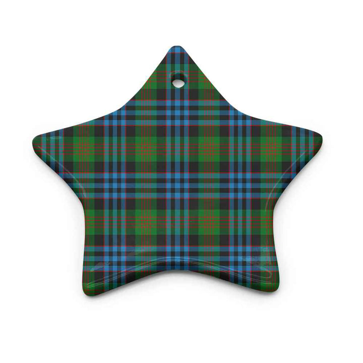 Scottish Newlands of Lauriston Clan Tartan Ceramic Ornament Star Shape Tartan Plaid