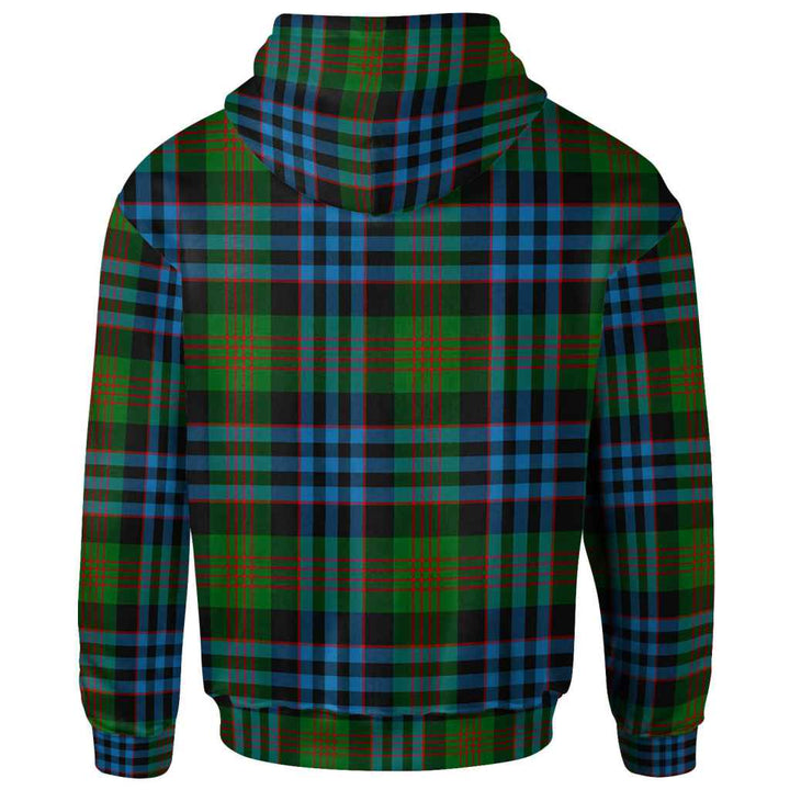 Scottish Newlands of Lauriston Clan Tartan Hoodie Back Side Tartan Plaid