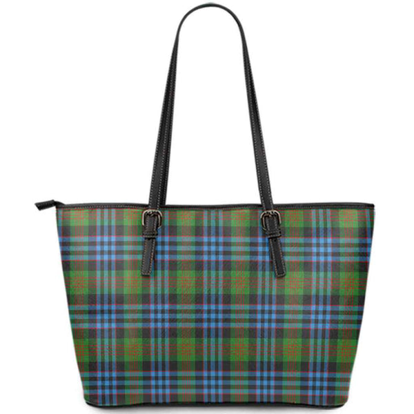 Scottish Newlands of Lauriston Clan Tartan Leather Tote Tartan Plaid